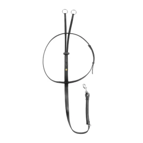 Equestro Martingala a collier in cuoio - Full Nero