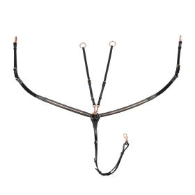 Equestro Pettorale in pelle Rose Gold Clincher con forchetta