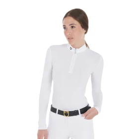 Equestro Polo Artemis donna slim fit manica lunga