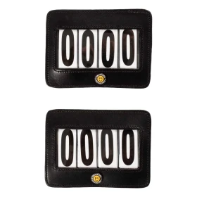 Equestro Porta numeri da gara 4 cifre 12x8 cm - Nero