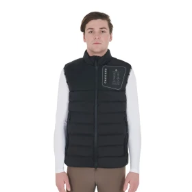 Equestro Smanicato Uomo in Tessuto Elasticizzato con Patch Siliconica