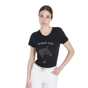 Equestro T-shirt donna slim fit Horse Life