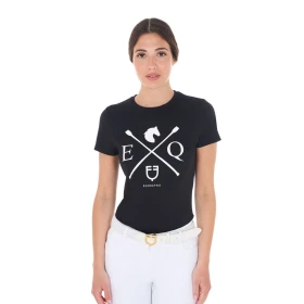 Equestro T-shirt donna slim fit in cotone