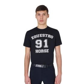 Equestro T-shirt uomo Horse Club in cotone