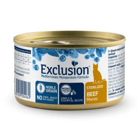 Exclusion Medit Noble Cat Um Sterilized Manzo 85g - Dorado