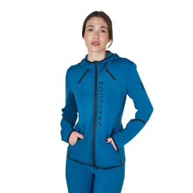 Felpa tecnica da donna Equestro con zip e cappuccio