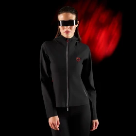 Felpa tecnica donna Equestro Ridertechnology con cappuccio