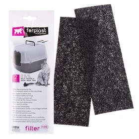 Ferplast Filtro carbone attivo lettiera gatto L135 2 pz