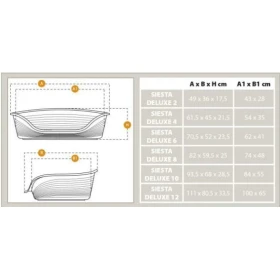 Ferplast Siesta Deluxe Taglia 4 Dark Grey - Cuccia
