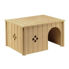 Ferplast SIN 4647 Casetta in legno per conigli nani 37 x 27,7 x h 20 cm
