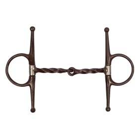 Filetto Western Pool's con aste in ferro brunito e torciglione grosso - 12,5 cm