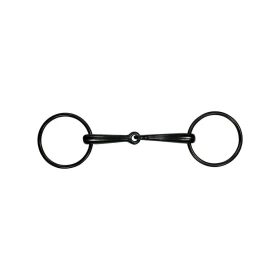 Filetto Western snodato con anelli in ferro nero Pool's - 12,5 cm