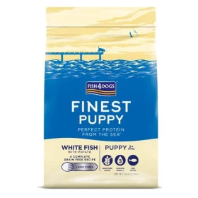 Fish4Dogs Finest Puppy Pesce Bianco/Patate Kibble 1,5 kg