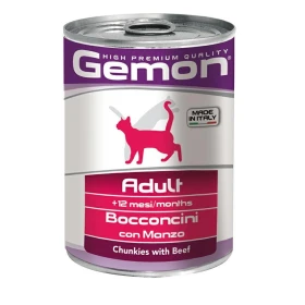 Gemon Cat Bocconi Manzo Umido per Gatti - 24 x 415 g