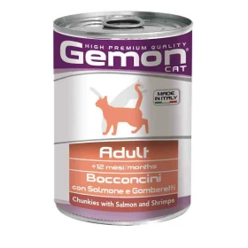 Gemon Cat Bocconi Salmone e Gamberetti 24 x 415 g