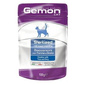 Gemon Cat Bocconi Sterilized Tonno/Orata - 24 x 100 g