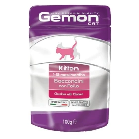 Gemon Cat Kitten Pollo - Buste 24 x 100 g