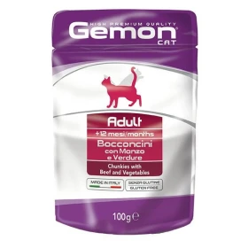 Gemon Cat Manzo e Verdure Multipack 24 x 100 g