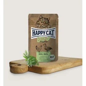HappyCat Bio Buste Pollo/Anatra per Gatti 12 x 85 g