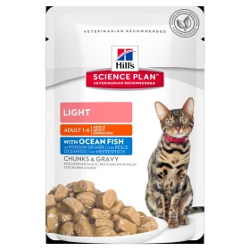 Hill's Cat Light Pesce Oceano - Buste di umido 12 x 85 g