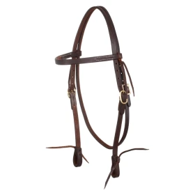 Lakota Testiera Western con frontalino liscio - Unica Oliato