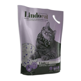 Lettiera Crystal al Silicio - Profumo di Lavanda - 5 lt - Lindocat