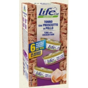 Lifecat Multipack 6 x Gr 50 Tonno/Prosciutto di Pollo - Lifepet
