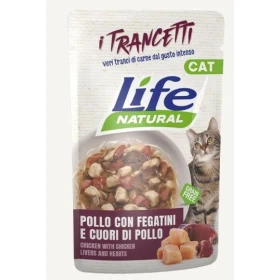 Lifepet Lifecat Buste 30 x 55 g Trancetti Pollo/Fegatini