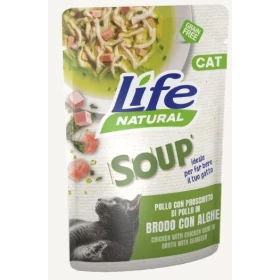 Lifepet Lifecat Soup Pollo e Prosciutto - 30 buste x 60 g