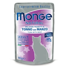 Monge Cat Buste Tonno e Manzo 24 x 80 g