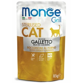 Monge Cat Grill Buste Galletto per Gatti Sterilizzati 28 x 85 g