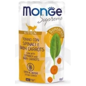 Monge Cat Supreme Kitten Buste Tonno/Spinaci/Carote 24 x 80 g