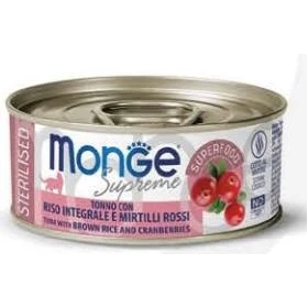 Monge Cat Supreme Steril Tonno, Riso e Mirtillo 80 g