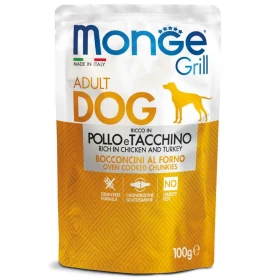 Monge Dog Grill Buste Pollo/Tacchino 24 x 100 g