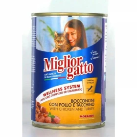 Morando Miglior Gatto Bocconi Pollo e Tacchino 24 x 405 g