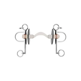 Nathe Pelham 20 mm - Morso sintetico con port anatomico e guance corte