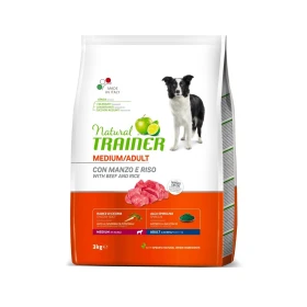 Natural Trainer Adult Medium Manzo e Riso per Cani