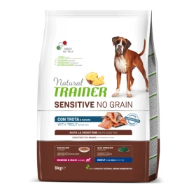 Natural Trainer Sensitive No Grain - Medium-Maxi con trota e patate
