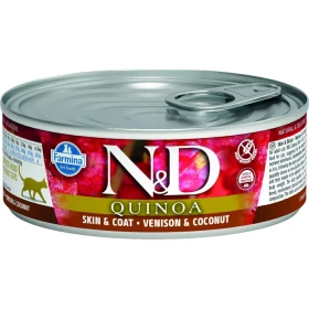 ND Umido Cat Quinoa Skin Cervo/Cocco 80g - Farmina
