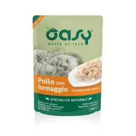 OASY Cat Buste Pollo/Formaggio 24 x Gr 70 - Mangime Umido Gourmet