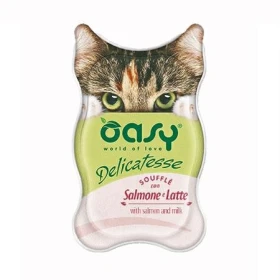 Oasy Cat Delicatesse Soufflé Salmone/Latte 18 x 85g