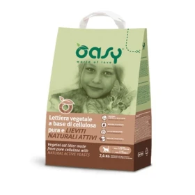 Oasy Lettiera Biodegradabile Cellulosa e lieviti naturali - 6 Lt