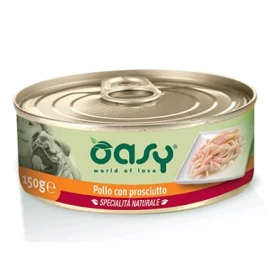 Oasy POLLO CON PROSCIUTTO - Umido naturale cani - Gr.150