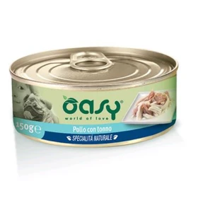Oasy Pollo con Tonno, umido naturale per cani 150 g