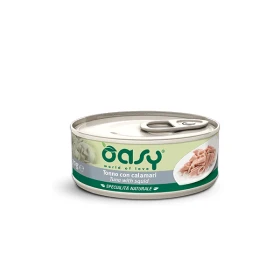 Oasy Specialità Naturale Lattine - Umido per Gatti - 70 gr / Tonno e Calamari