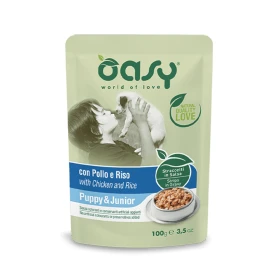 Oasy Straccetti in Salsa Puppy & Junior - Pollo e riso - 100 gr