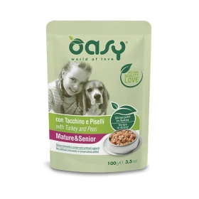 Oasy Umido per Cani Senior Tacchino e Piselli 100 g