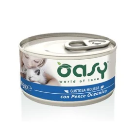 Oasy Wet Cat CAPRICE - Gustosa Mousse gatti adulti con Pesce Oceanico 85 gr