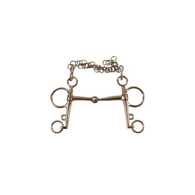 Pelham pieno in acciaio Umbria Equitazione - asta 7 cm