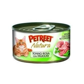 Petreet Tonno Rosa e Fagiolini 70g - Mangime Umido per Gatti
